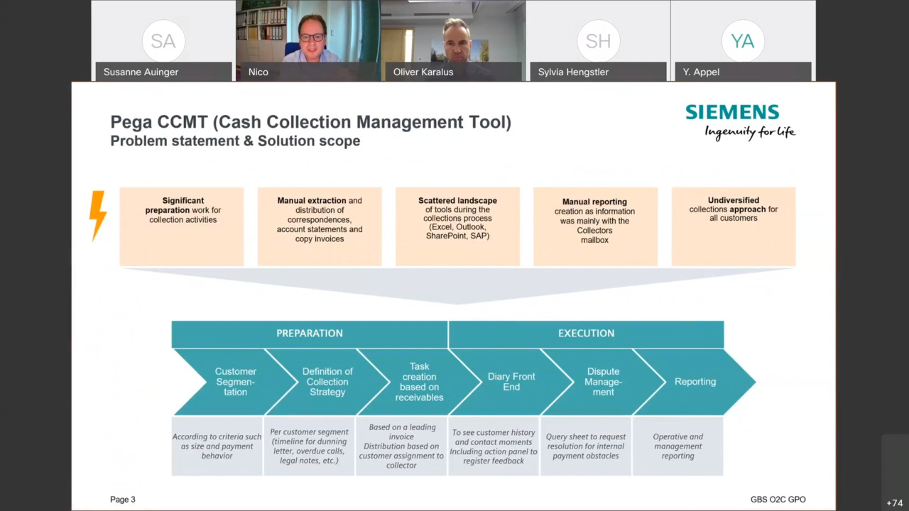 Cash is King – How Siemens Optimizes the Cash Collection Process Using the Pega Platform