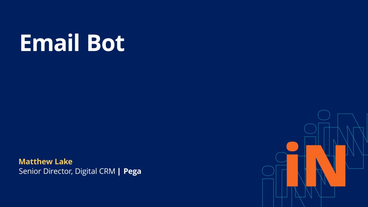 PegaWorld iNspire 2020: Email Bot