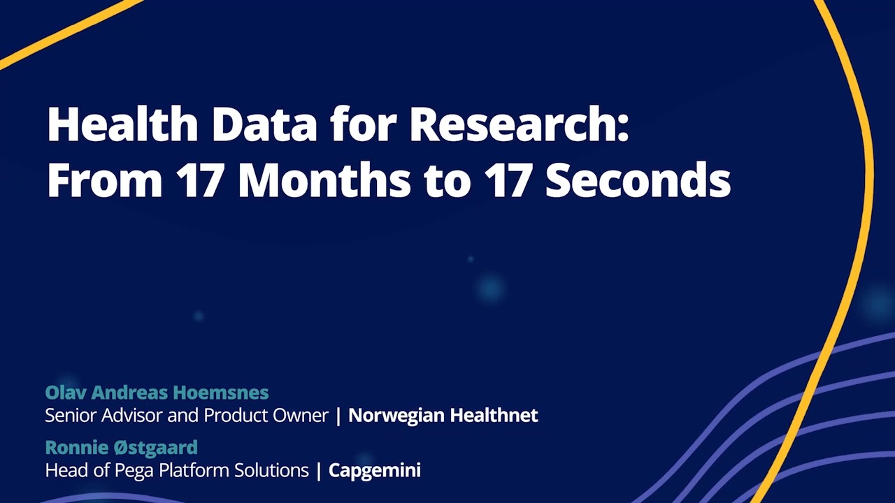Norwegian Healthnet: Health Data for Research: From 17 Months to 17 Seconds
