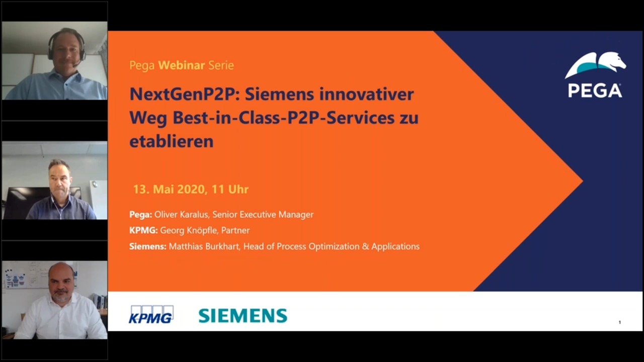 NextGenP2P: Siemens innovative way to establish best-in-class P2P services