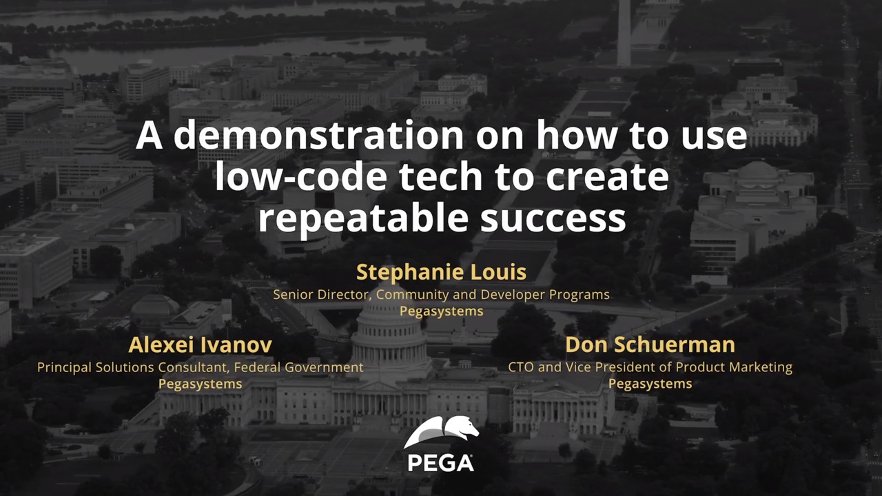 Government Empowered 2019: A demonstration on how to use low-code tech to create repeatable success
