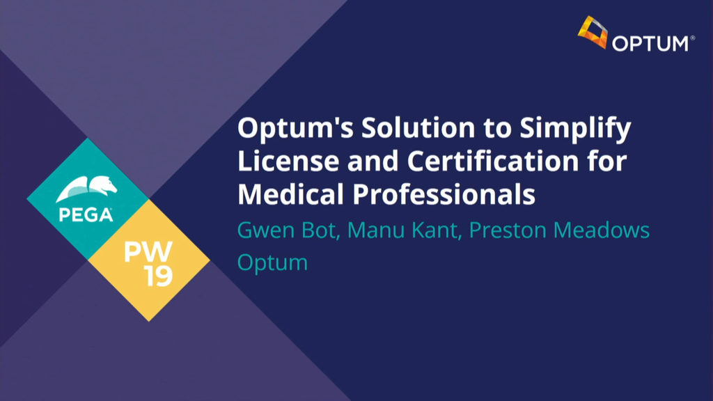 Optum's solution to simplify license and certification for medical professionals