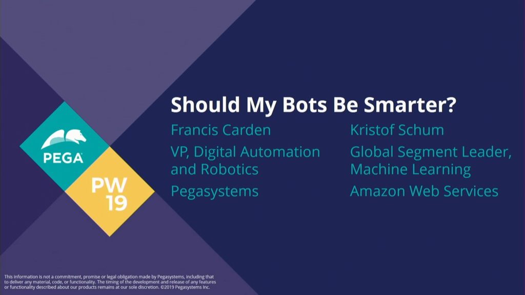PegaWorld 2019: Should My Bots Be Smarter?