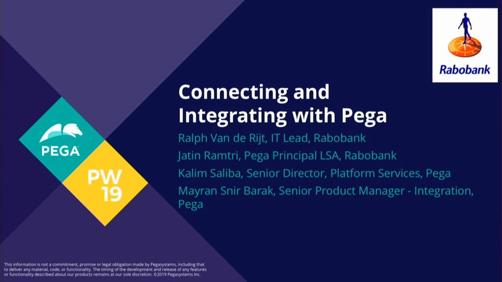PegaWorld 2019: Connecting and Integrating with Pega