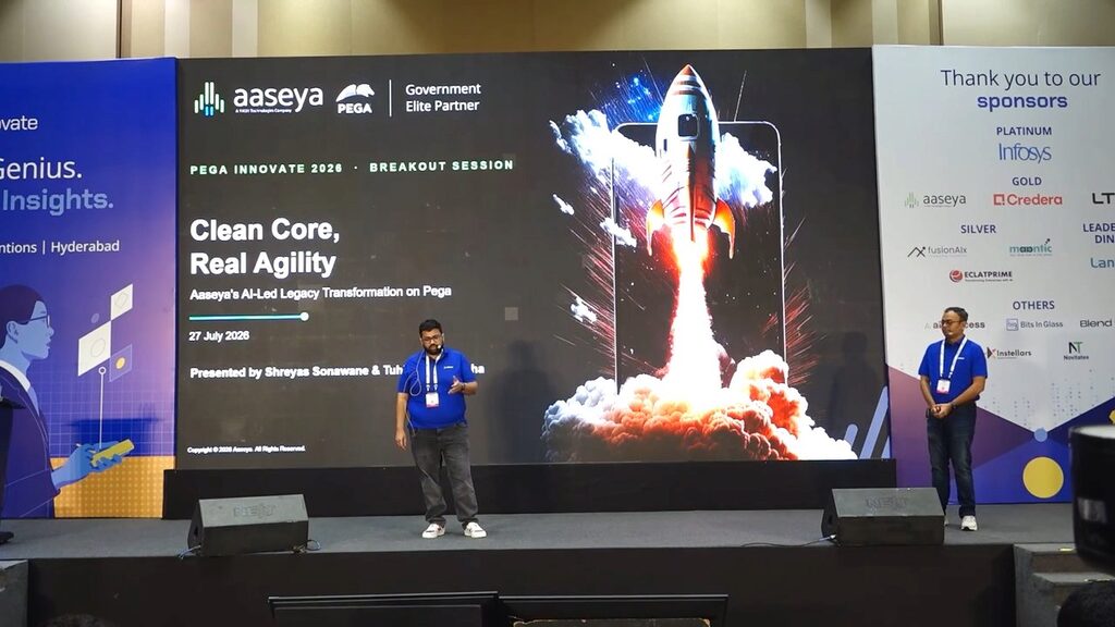 PEGAInnovate Hyderabad 2026  Aaseya Breakout:  Clean Core, Real Agility. Aaseya’s AI-Led Legacy Transformation on Pega