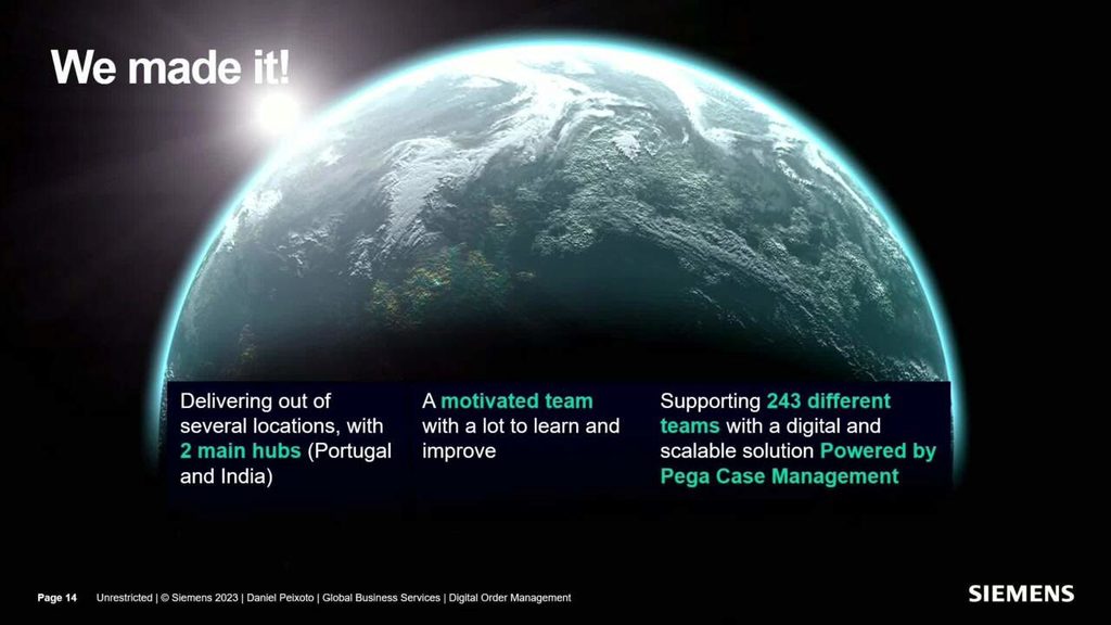 PegaWorld iNspire 2023: Siemens GBS End-to-end Process Digitalization Powered by Case Management