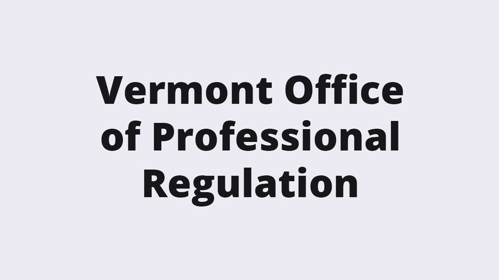Vermont Office of Professional Regulation
