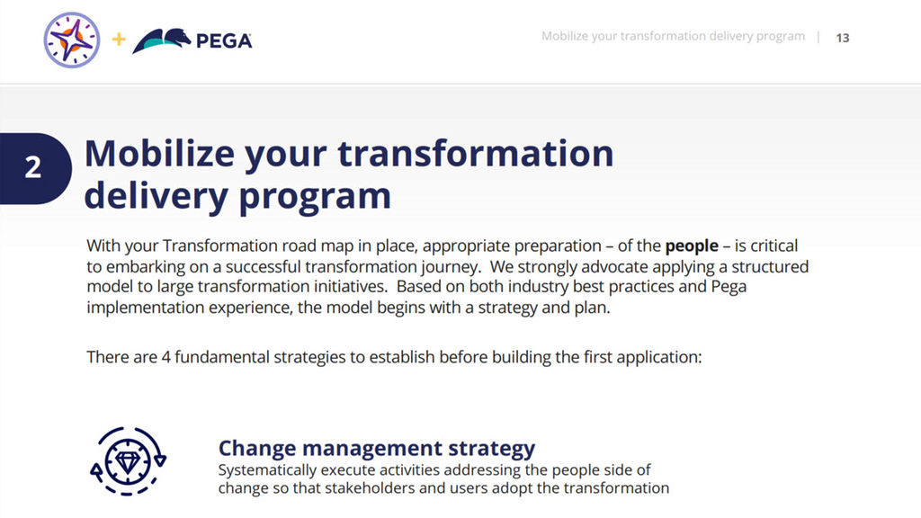 Pega Express Transformation preview