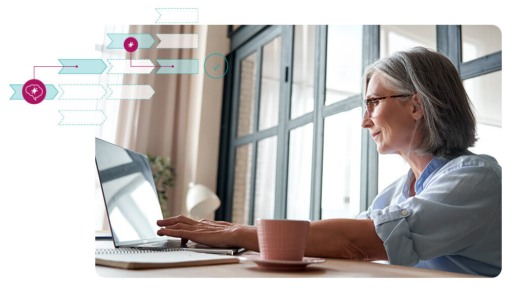Image of woman typing on a computer