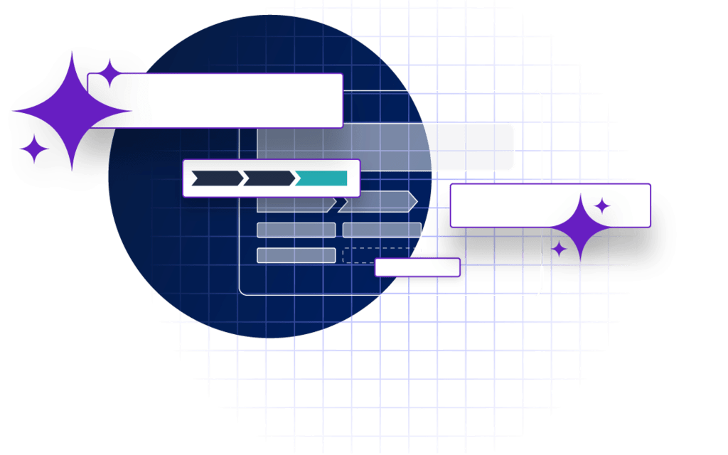 Graphic art depicting Pega Blueprint in action