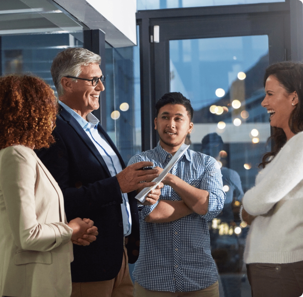 Stock image of a group of coworkers