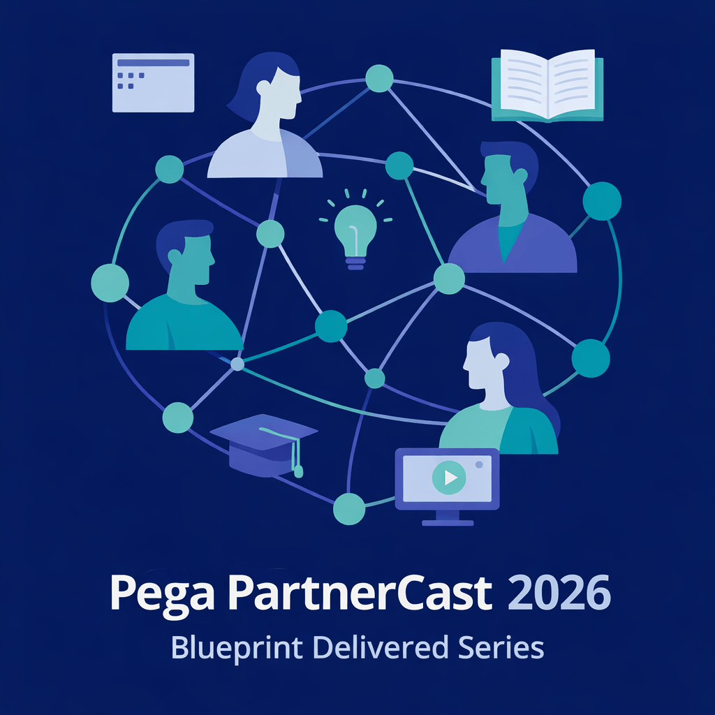 Pega PartnerCast 2026 Blueprint Delivered Series Badge