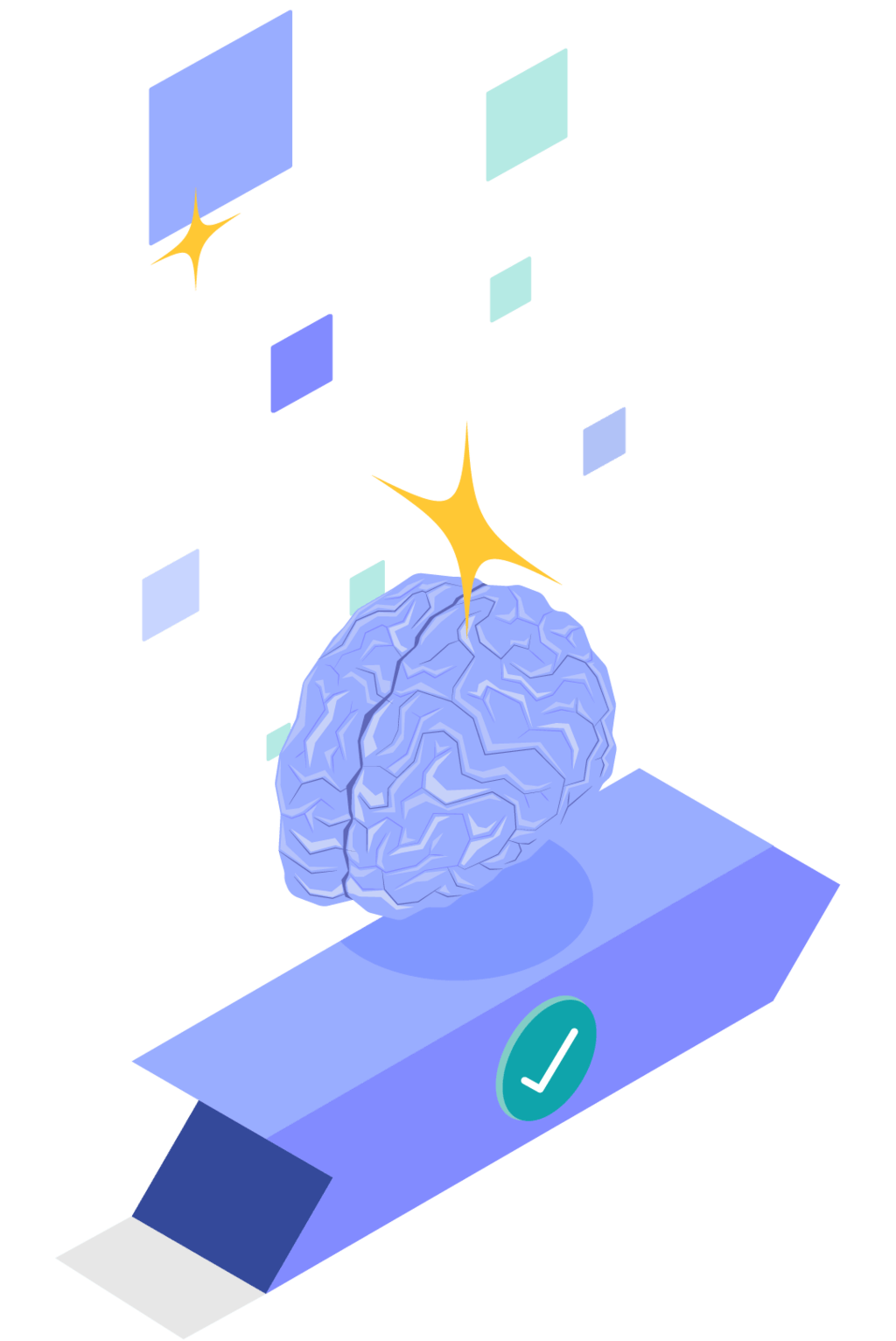 Graphic art of an AI bot optimizing a workflow