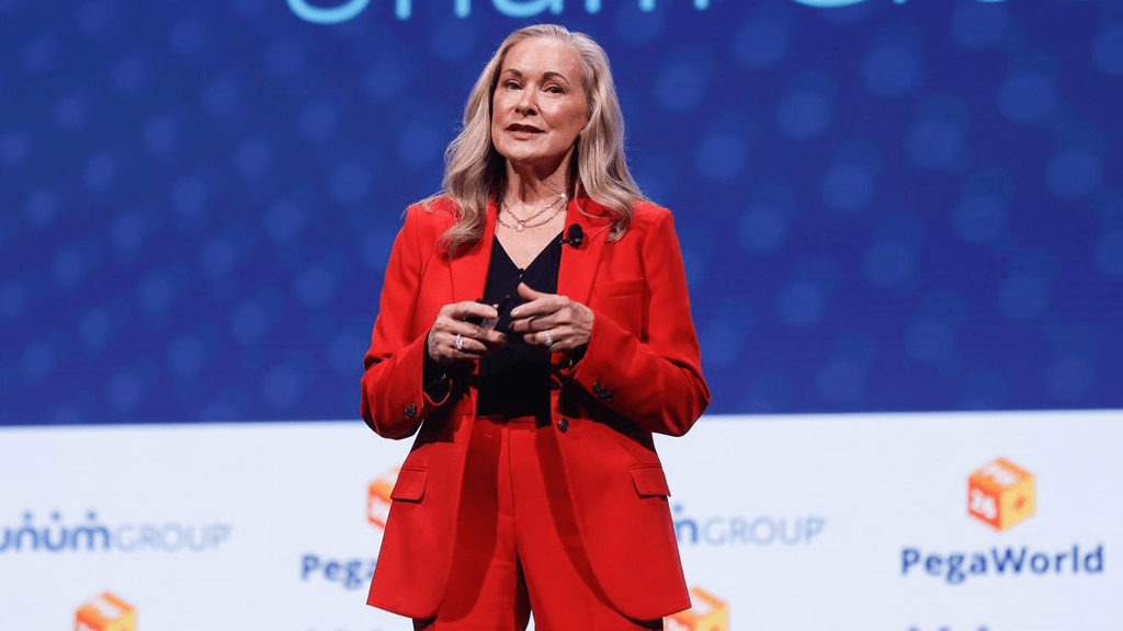 Image of Shiela Anderson speaking at PegaWorld