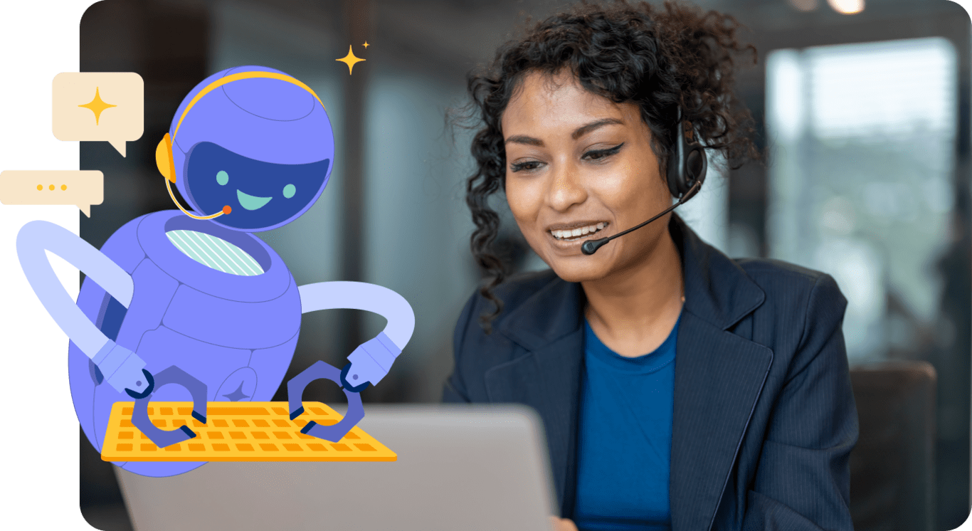 Customer Service working woman