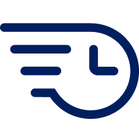 Icon of a dashing clock