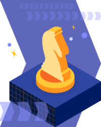 Illustration of a knight chess piece