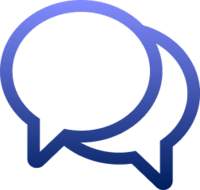 Illustration of two speech bubbles overlapping