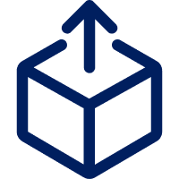 Bow with arrow pointing out above icon