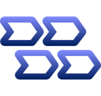 Illustration of four chevrons pointing to the right