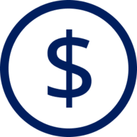 Icon of a U.S. dollar symbol in a circle