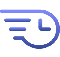 Icon of a speeding clock