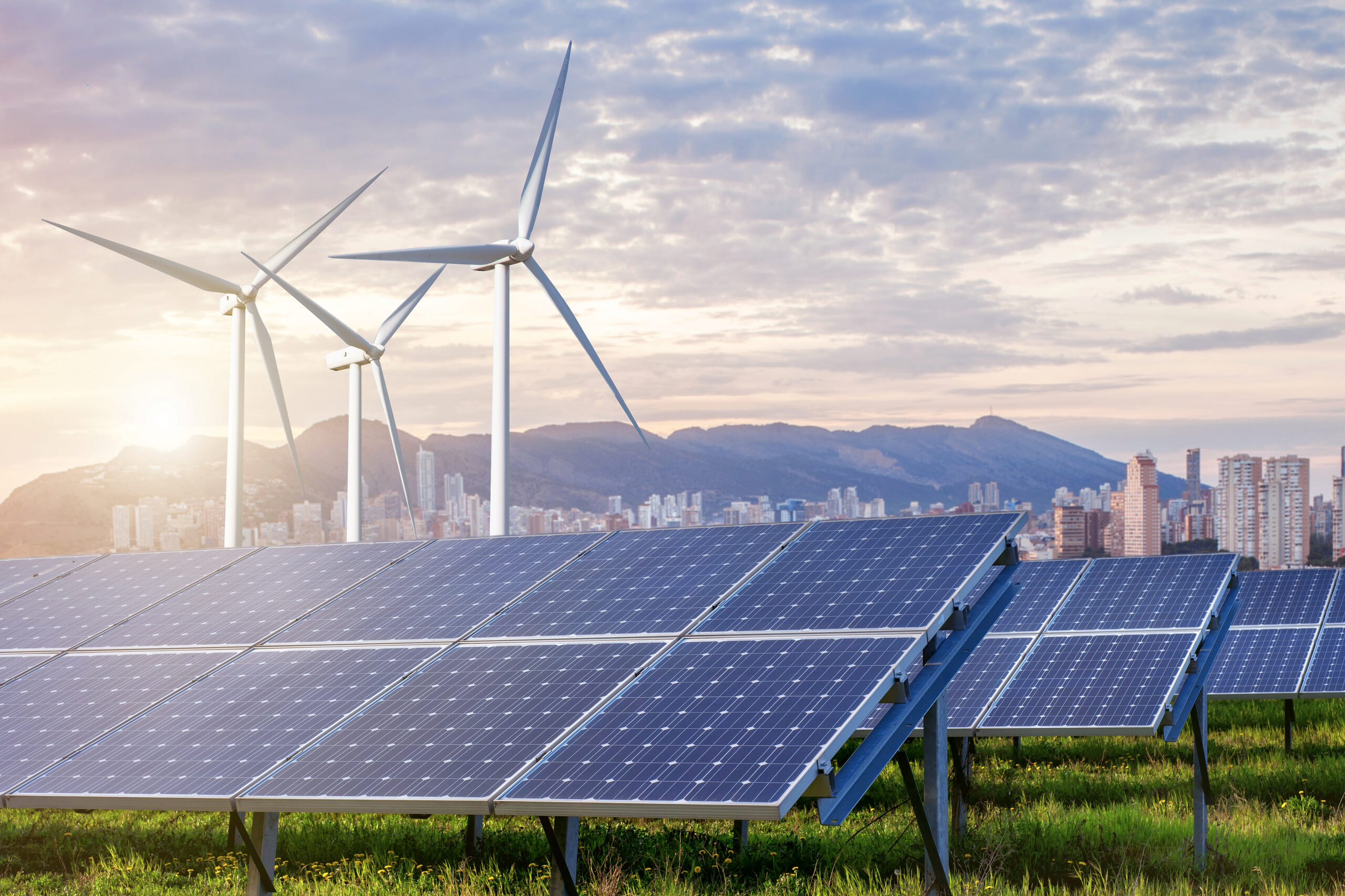 solar and wind farm