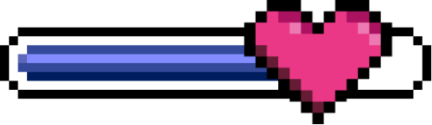 Pixel art of a heart bar