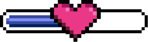 Pixel art of a heart bar