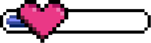 Pixel art of a heart bar