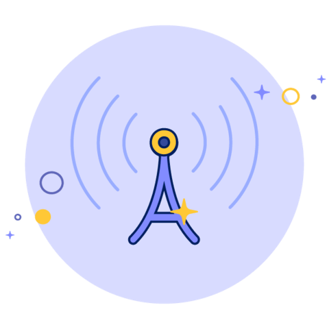 Graphic art representing the communications industry