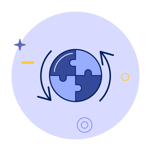 Graphic art representing the travel and hospitality industries