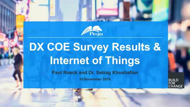 DX COE Survey Results &amp; Internet of Things