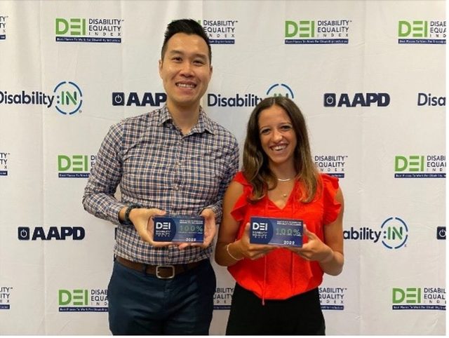 Andy Huang (Diversity Talent Attraction Partner, Pegasystems) and Olivia Christmann 