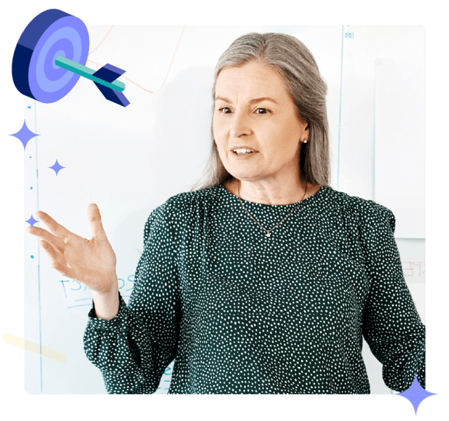 Imagine of a woman giving a presentation