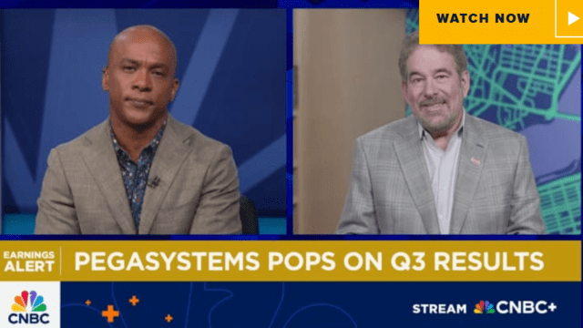 Screenshot of Alan Trefler on CNBC