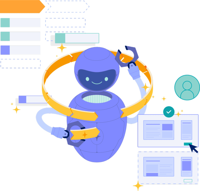 Promotional image showing Pega Blueprint in action