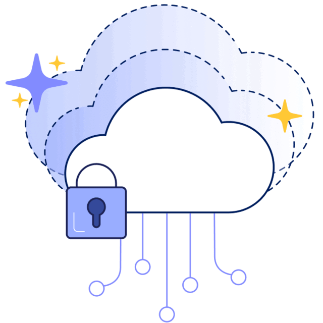 Graphic art depicting a Cloud migration