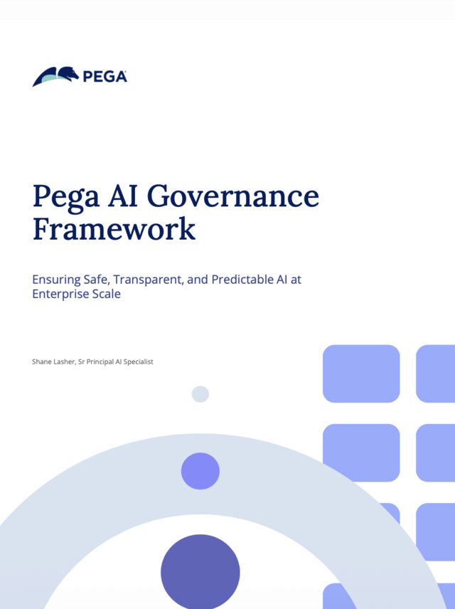 Preview image for the Pega AI Governance Framework eBook